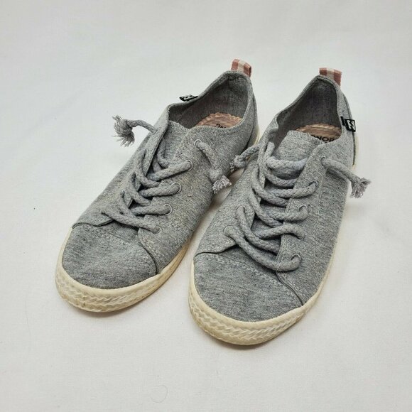 Billabong Harbor Women's Gray Canvas Casual Sneaker Shoes Size 7 - Picture 1 of 8